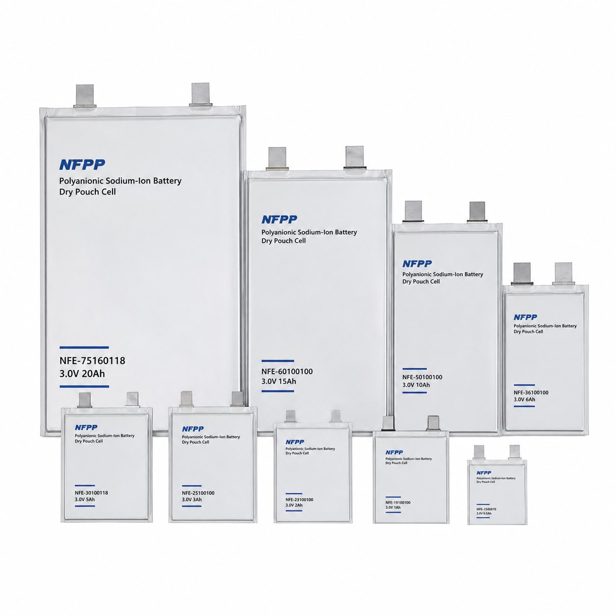 NFPP Polyanionic Sodium-Ion Battery Dry Pouch Cell (Multiple Specifications)